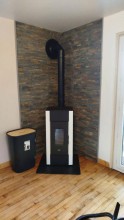 Ecaux-Chauff -  Installation professionnelle d'un insert à bois avec conduit de fumée double paroi isolé près de Bourg-Achard dans l'Eure