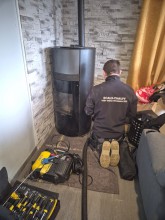 Ecaux-Chauff -  Installation d'un poêle à pellets canalisable avec option hydro pour une intégration harmonieuse au chauffage central​ à Rouen 76000 en Normandie